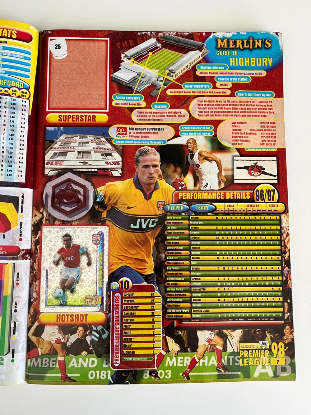 Merlin English Premier League 1998 Sticker Book #1 Soccer Football Topps Panini